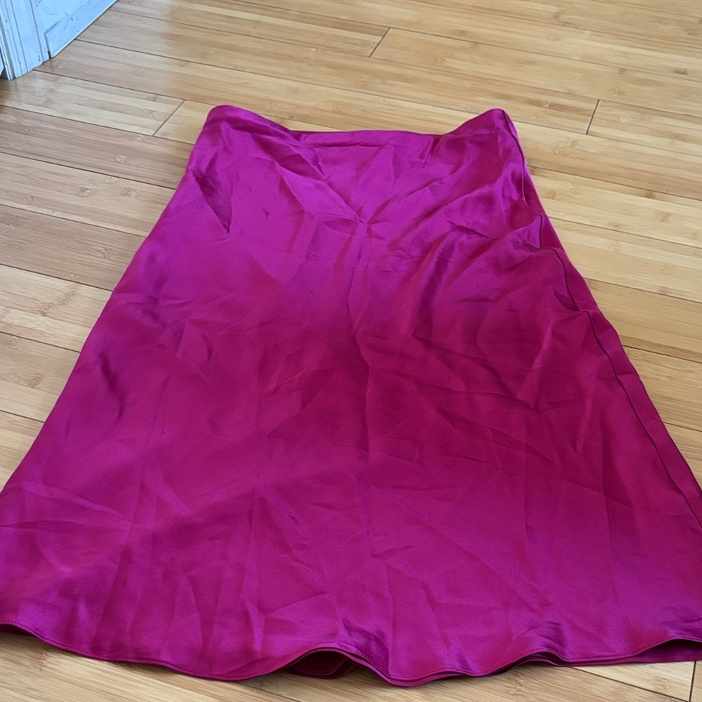 Generation Love Fuchsia A-Line Silk skirt